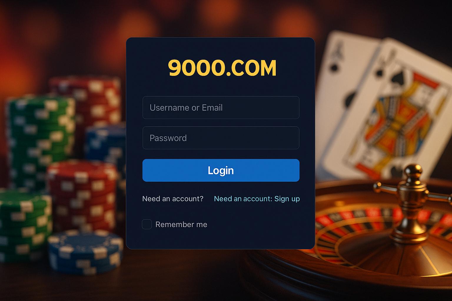 Login no Cassino 9000